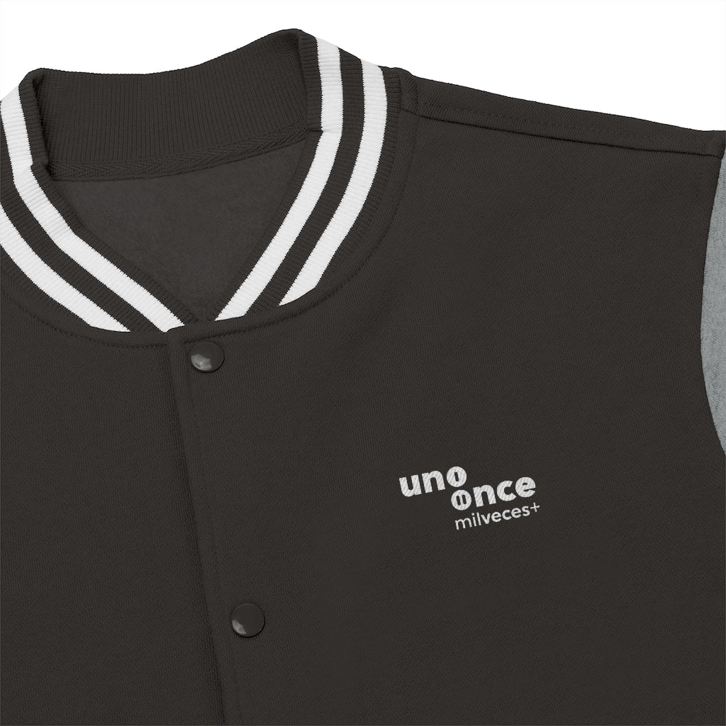 Uno Once Mil Veces + - Men's Varsity Jacket